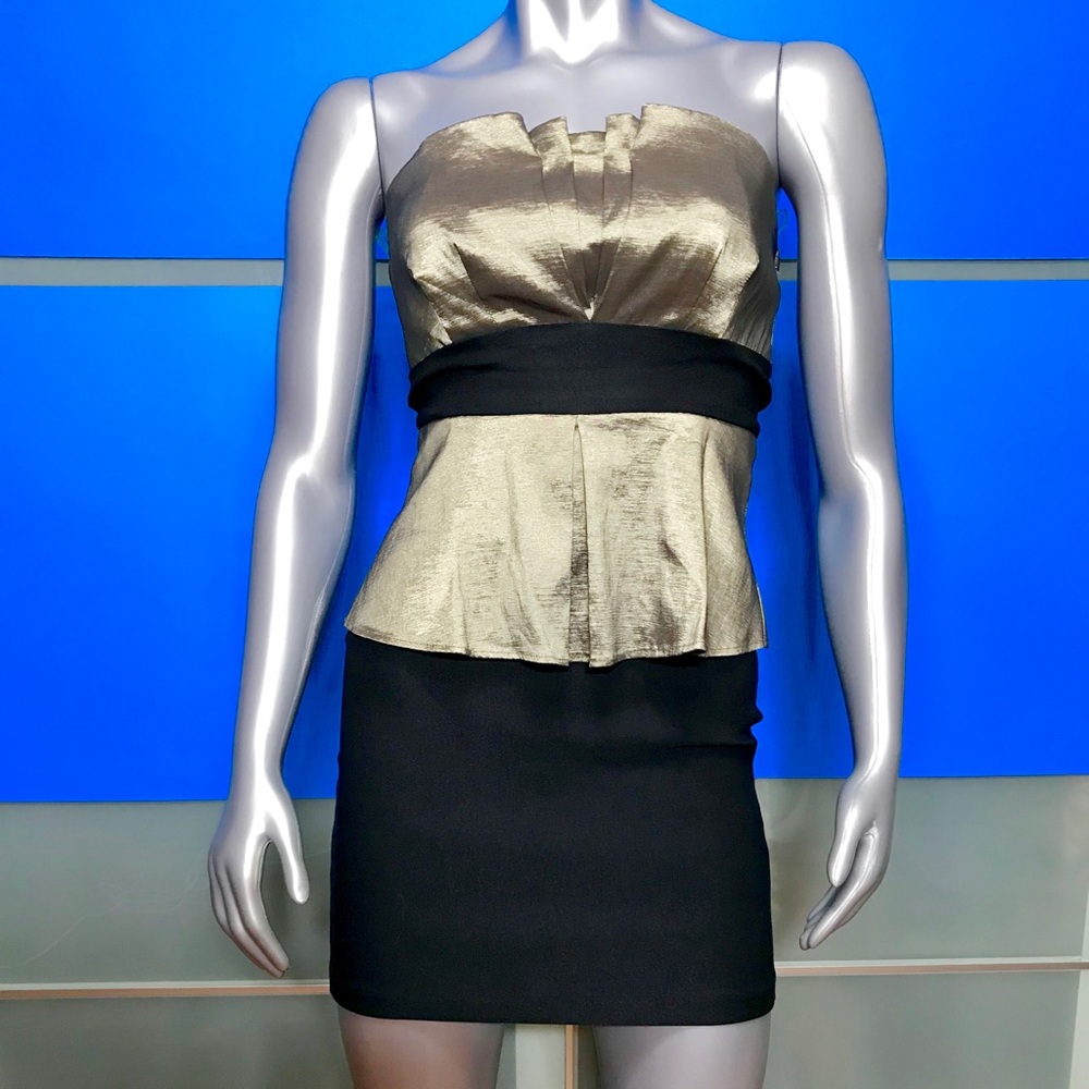 ROCKIN’ TOWN • Black & Metallic Party Dress/ (M)